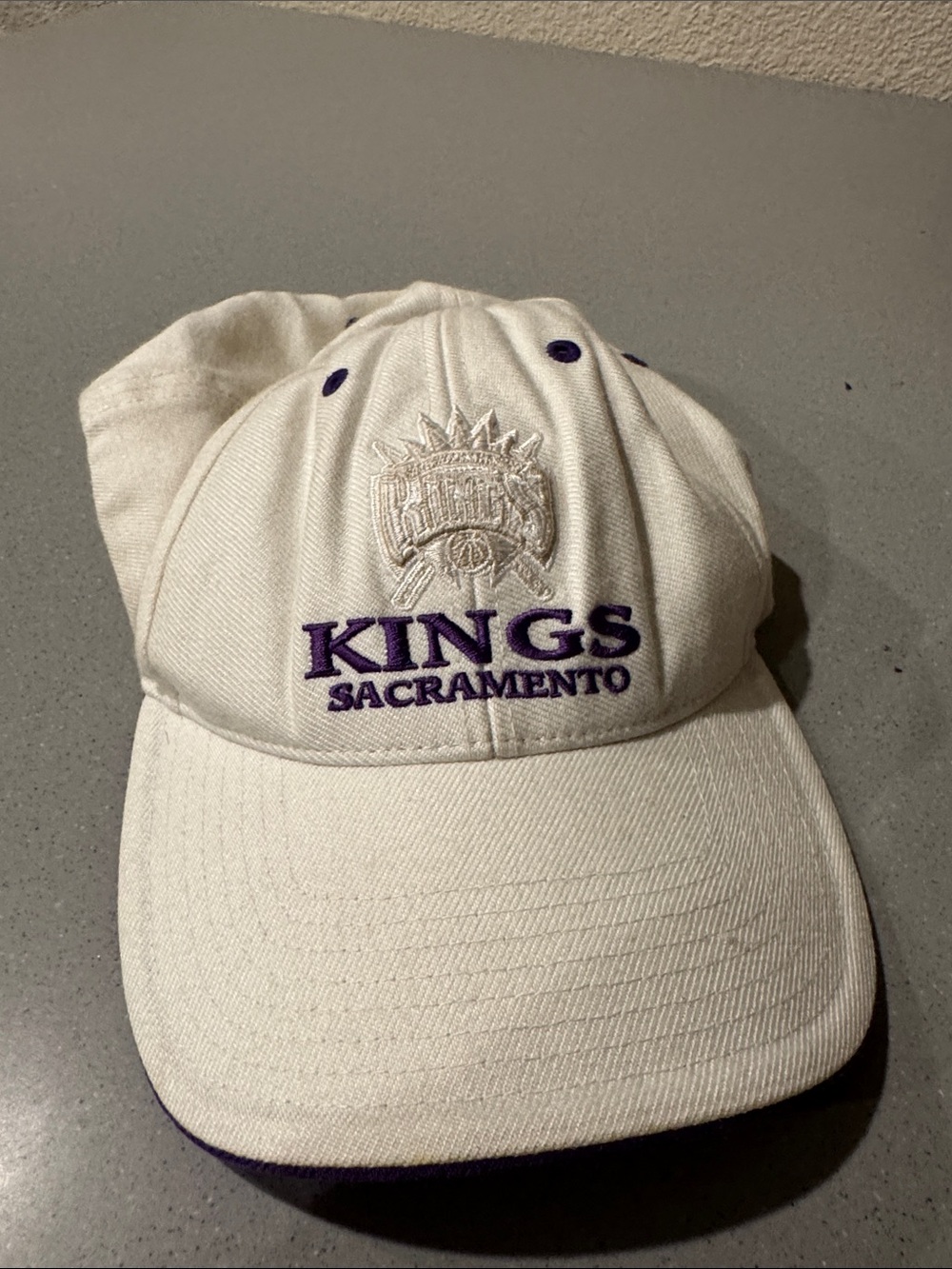 Vintage Sacramento Kings White and Purple Baseball Cap